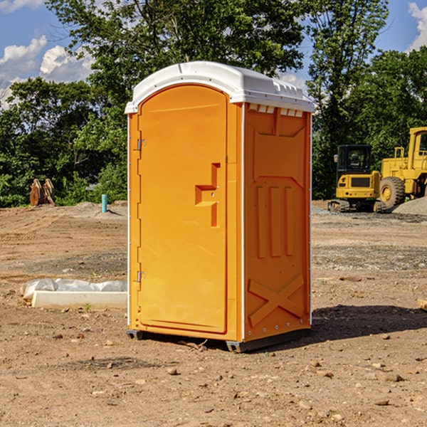 how often are the portable restrooms cleaned and serviced during a rental period in Copiah County MS